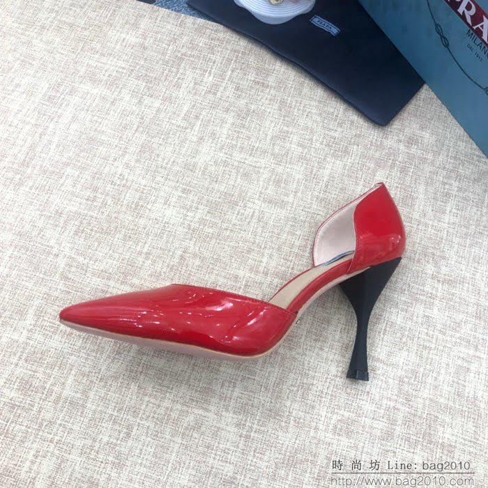 PRADA普拉達 2019專櫃春夏主打系列 口紅風系列 春夏時尚 高跟單鞋  ljl1024